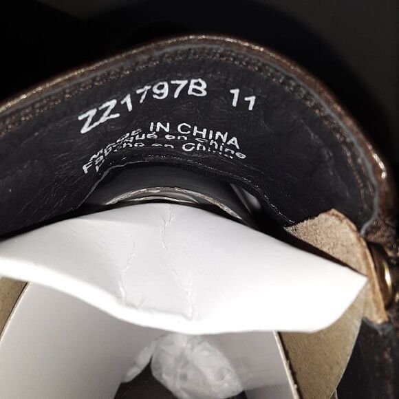 Zanzara Men's size 11M Wingtip Brown Leather Dress Boot - Picture 5 of 10